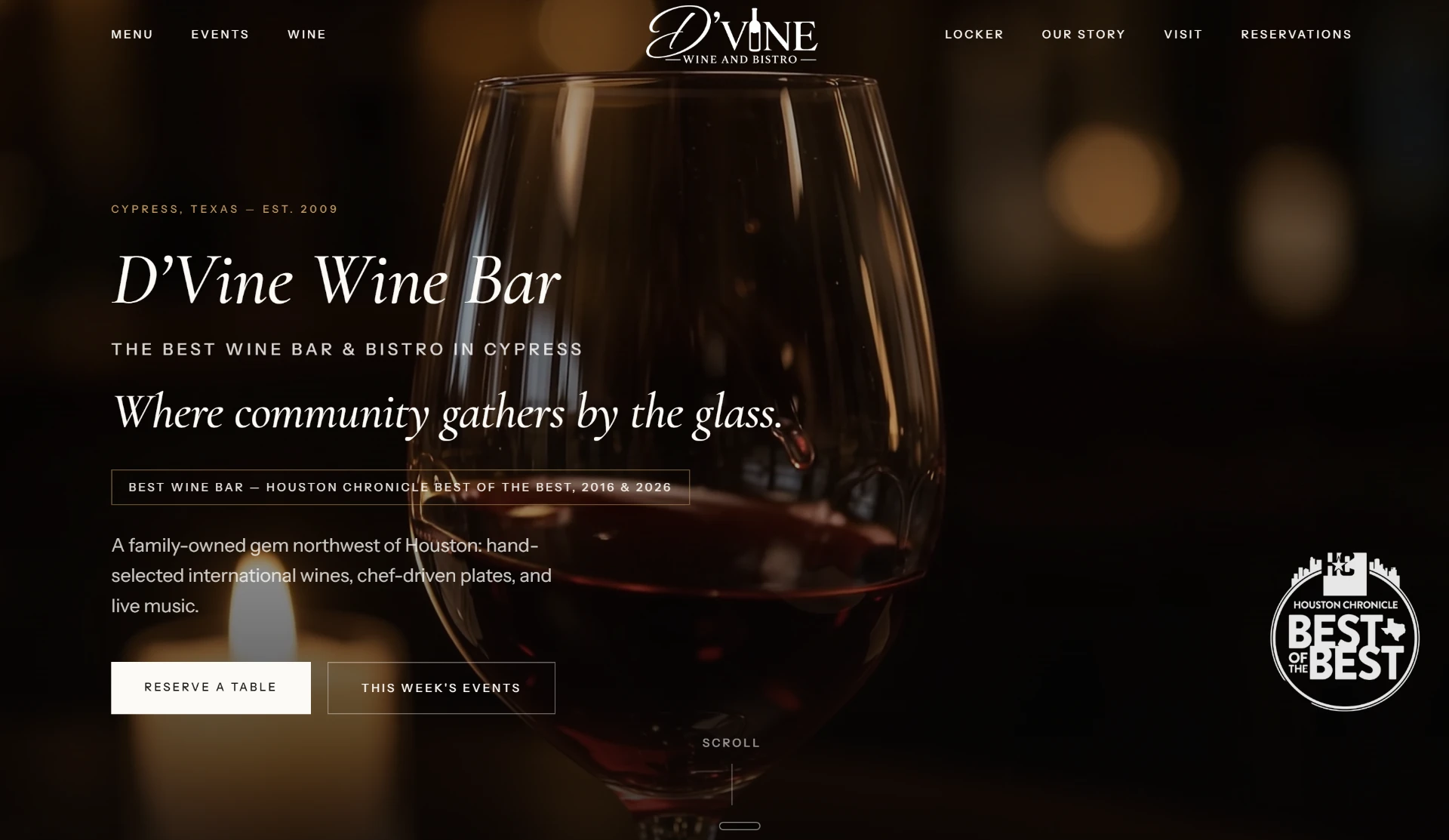 The Dvine wine website we redesigned
